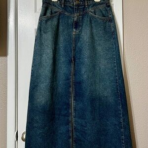 We the Free Come As You Are Denim Maxi Skirt